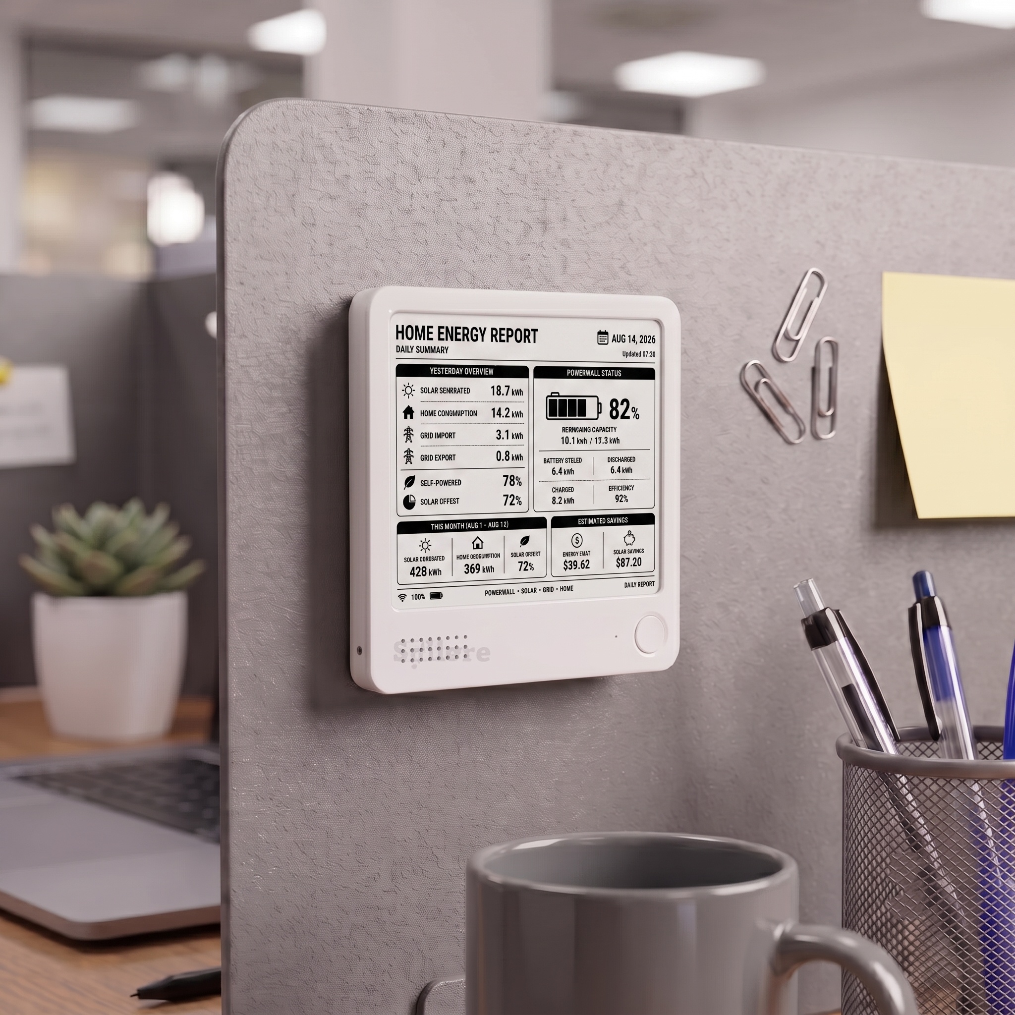 Tesla Powerwall Solar Tracker -Real-time Monitor, Home energy monitor, Power usage monitor, Smart Home Dashboard, Engineers Gifts detail image 6