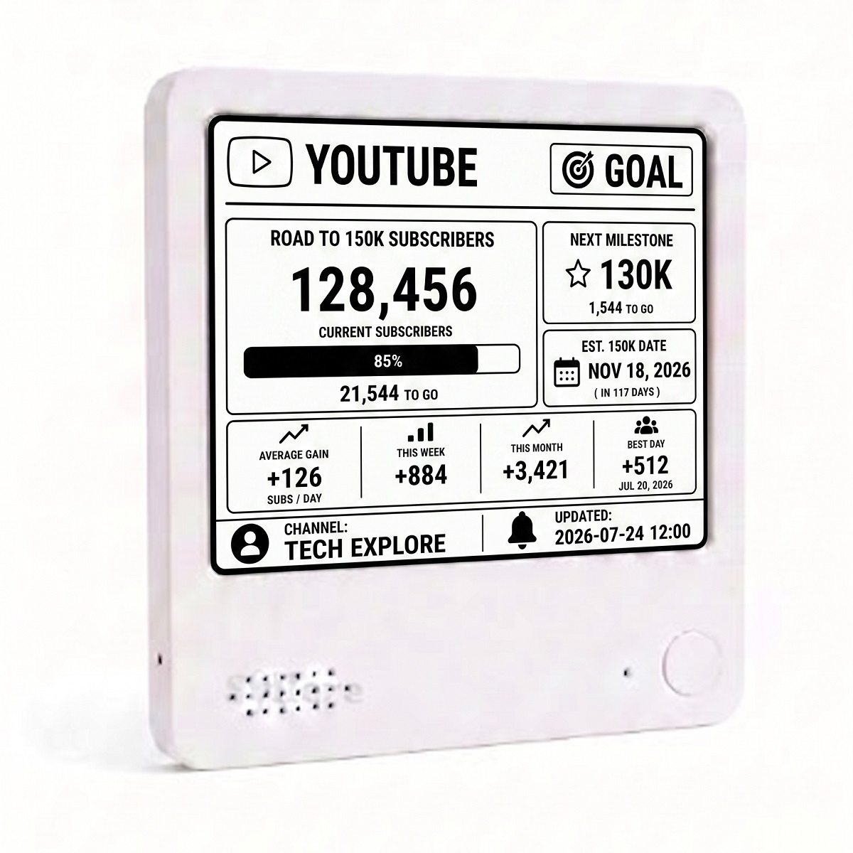 Subscriber Goal Youtube, YouTube Likes Goal Widget, Live subscriber counter, Content Creator Gift detail image 2