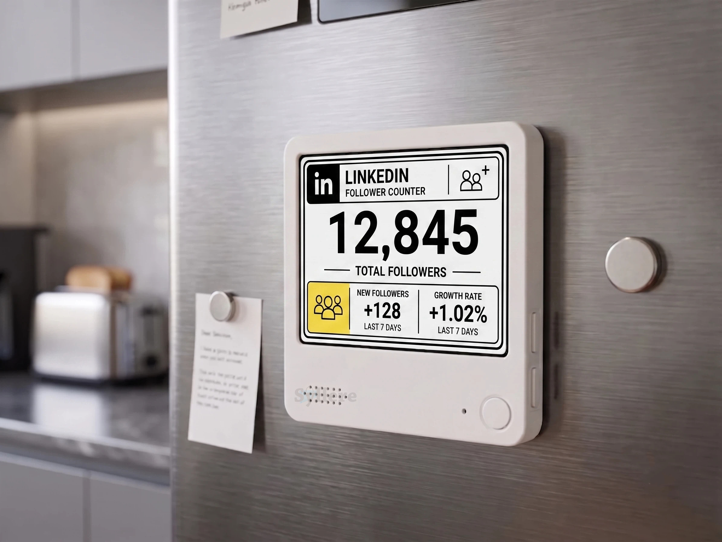 LinkedIn follower counter, Real-Time Follower Display, Multi-Platform Connectivity, Creator desk decor, Business owner gift detail image 1