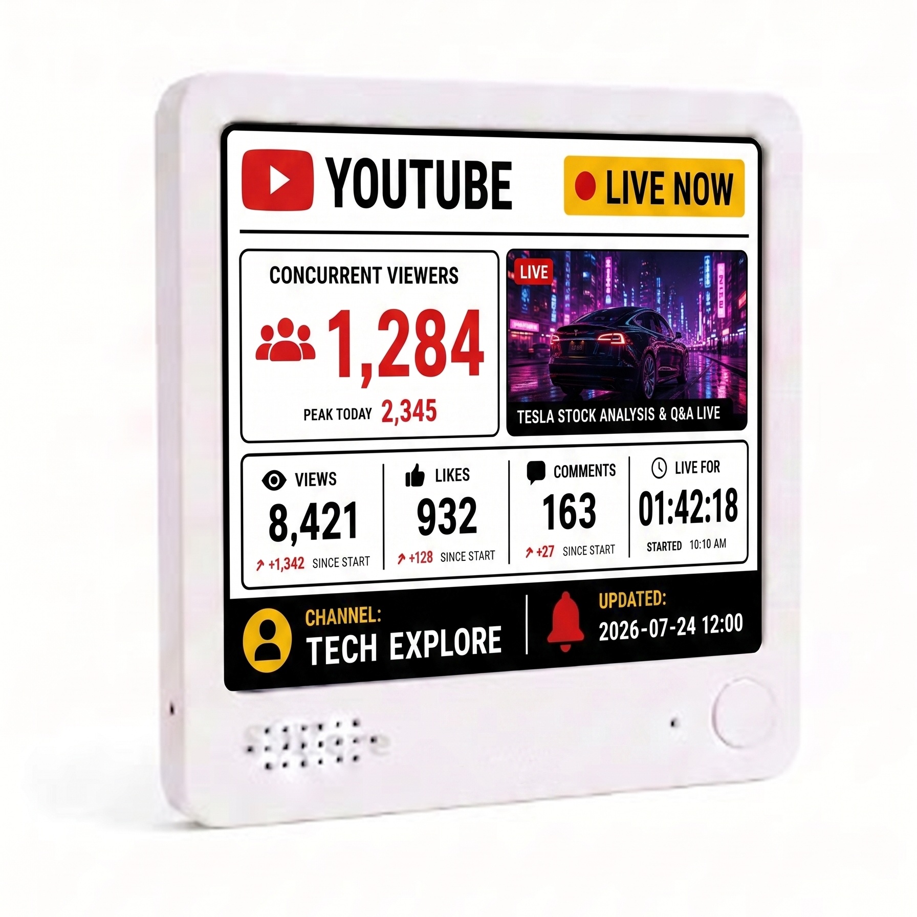 YouTube Live Stats Tracker – Real-Time Subscribers, YouTube Channel Subscribers Counter, Gift for gamer, Live stream tracker detail image 8