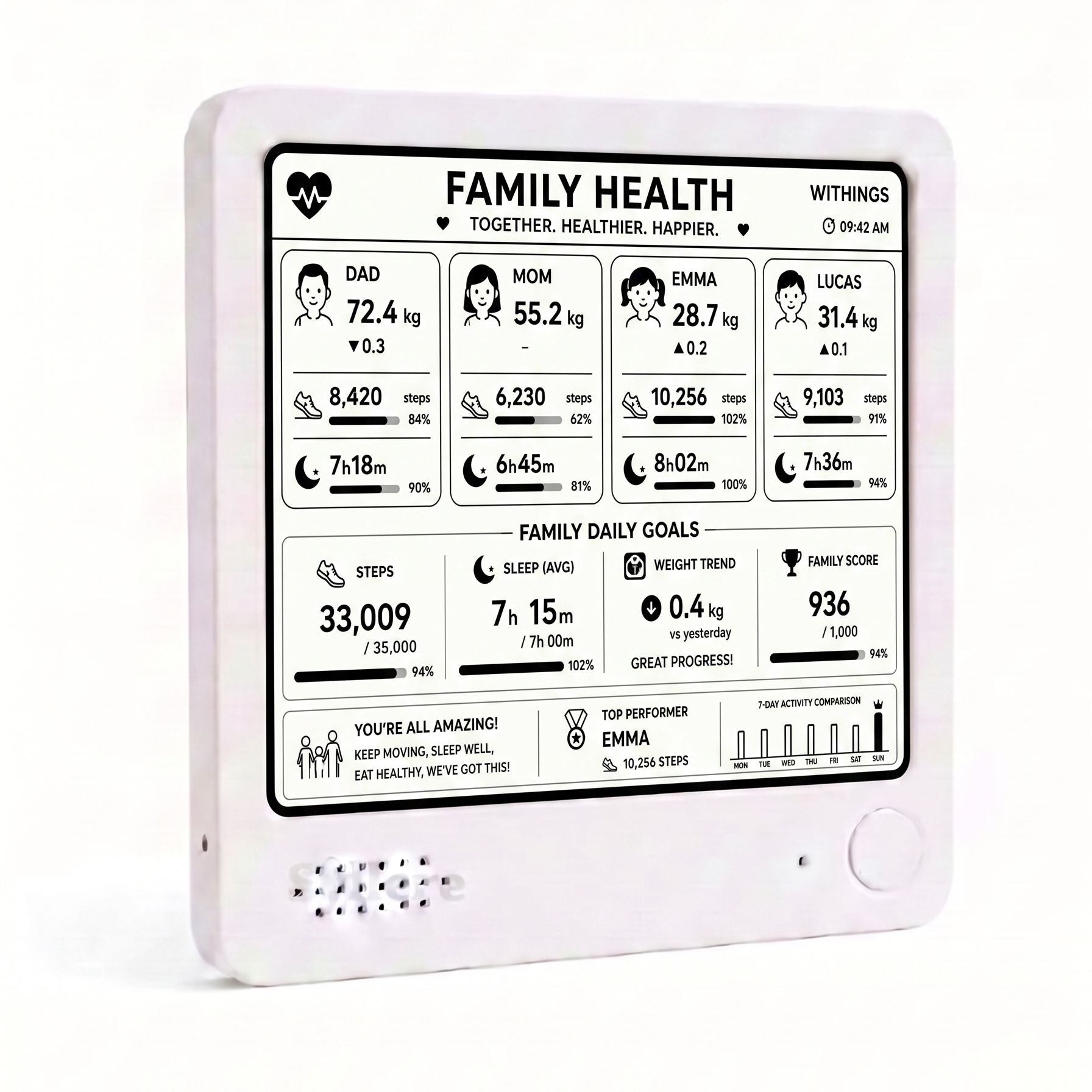 Health Wellness Tracker, Family health tracker, Fitness monitor, Withings compatible, Weight loss tracker, Family Gift detail image 6