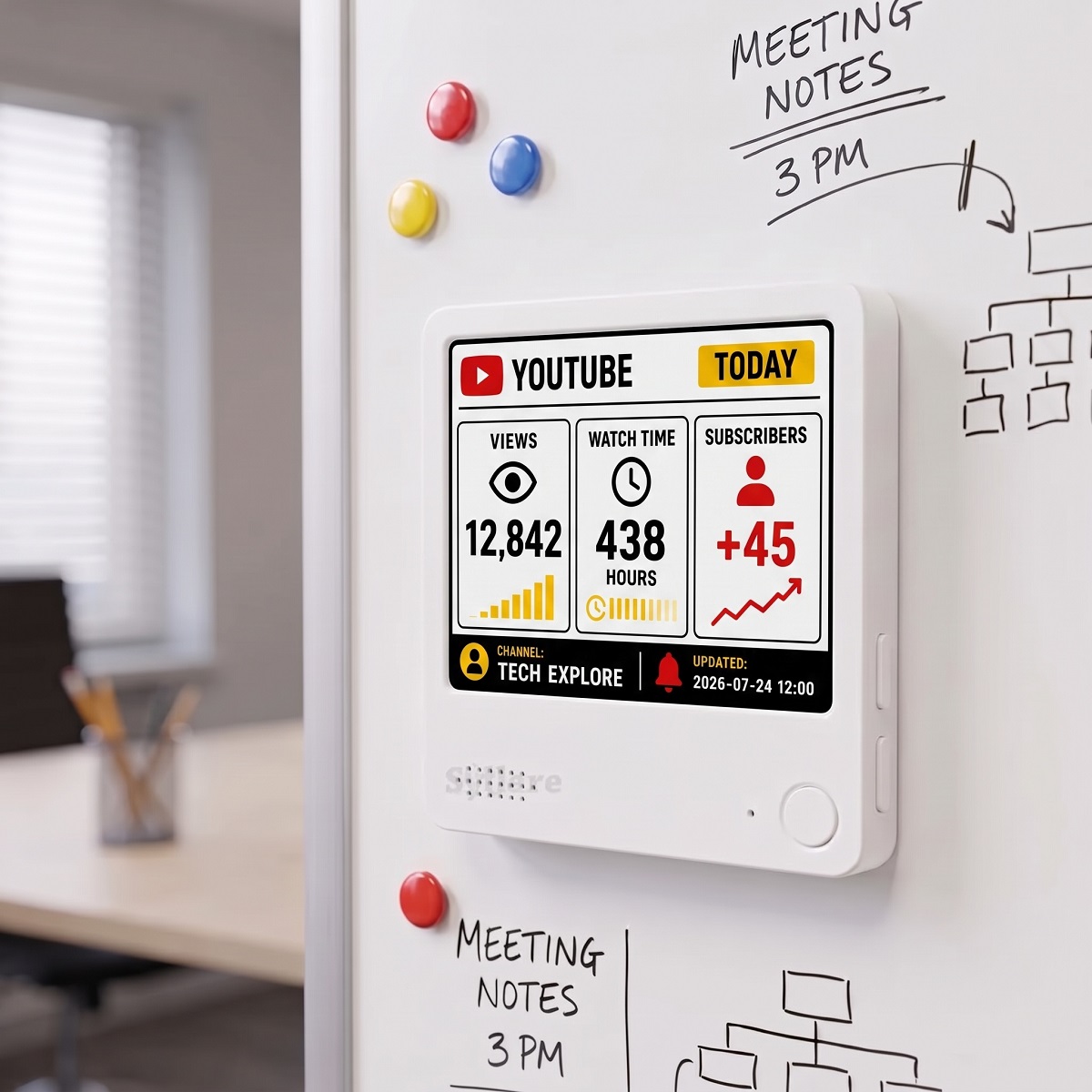 YouTube Subscriber Tracker -Realtime Stats, Multi-Platform Connectivity, Social Media Analytics Tracker, Gift for gamer detail image 7