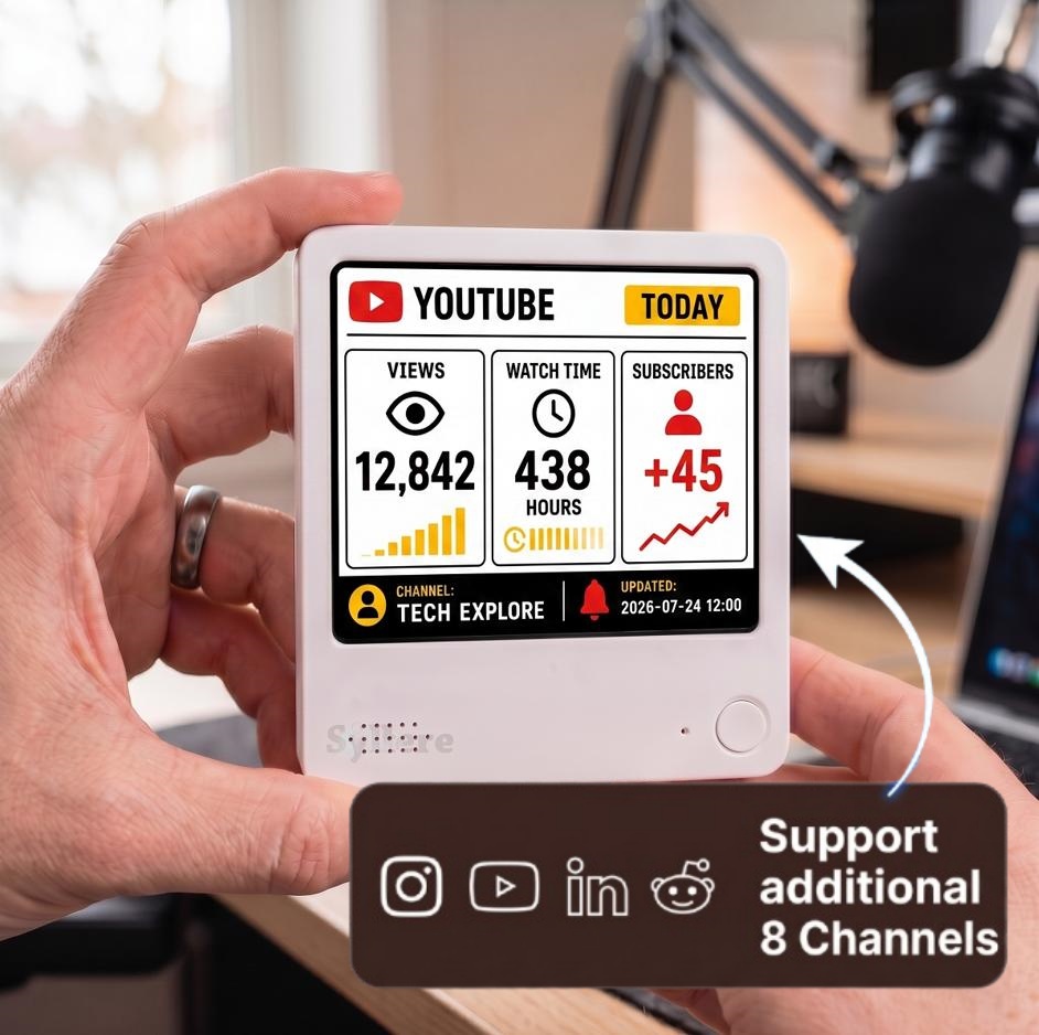 YouTube Subscriber Tracker -Realtime Stats, Multi-Platform Connectivity, Social Media Analytics Tracker, Gift for gamer