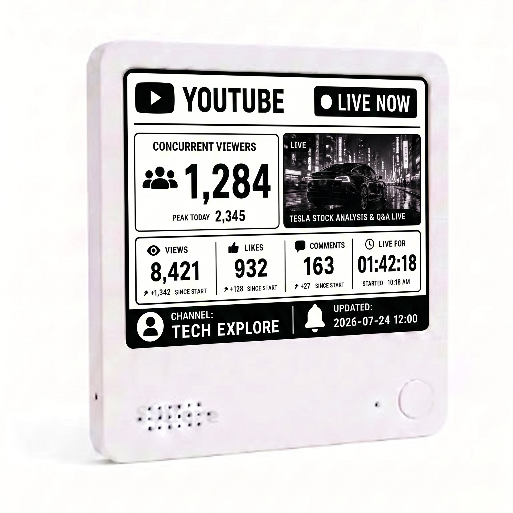 YouTube Live Stats Tracker – Real-Time Subscribers, YouTube Channel Subscribers Counter, Gift for gamer, Live stream tracker detail image 7