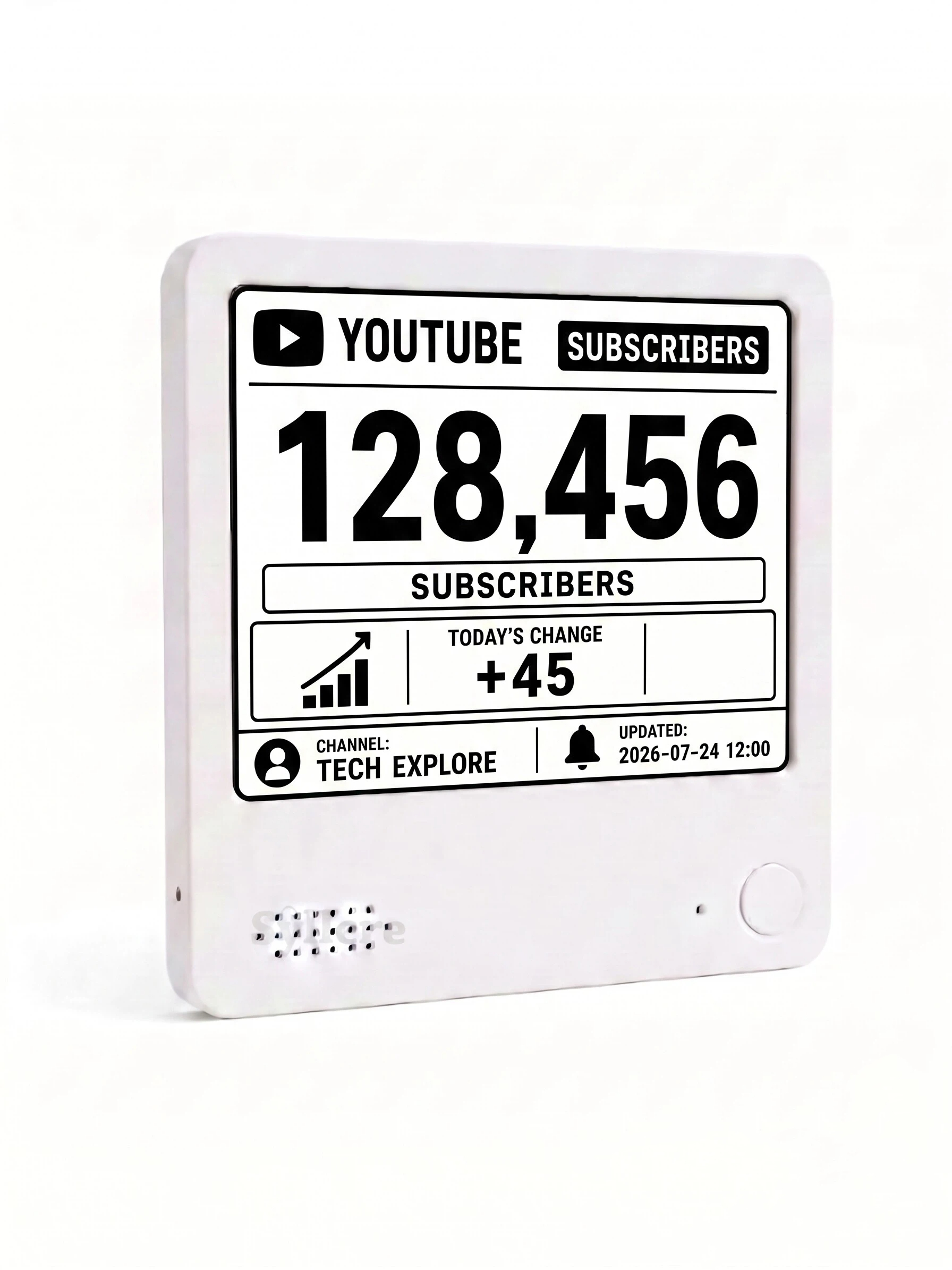 YouTube Subscriber Counter, Real-Time Social Media Tracker, Multi-Platform Connectivity, Portable E-Ink Display, Gift for Him/Her detail image 7