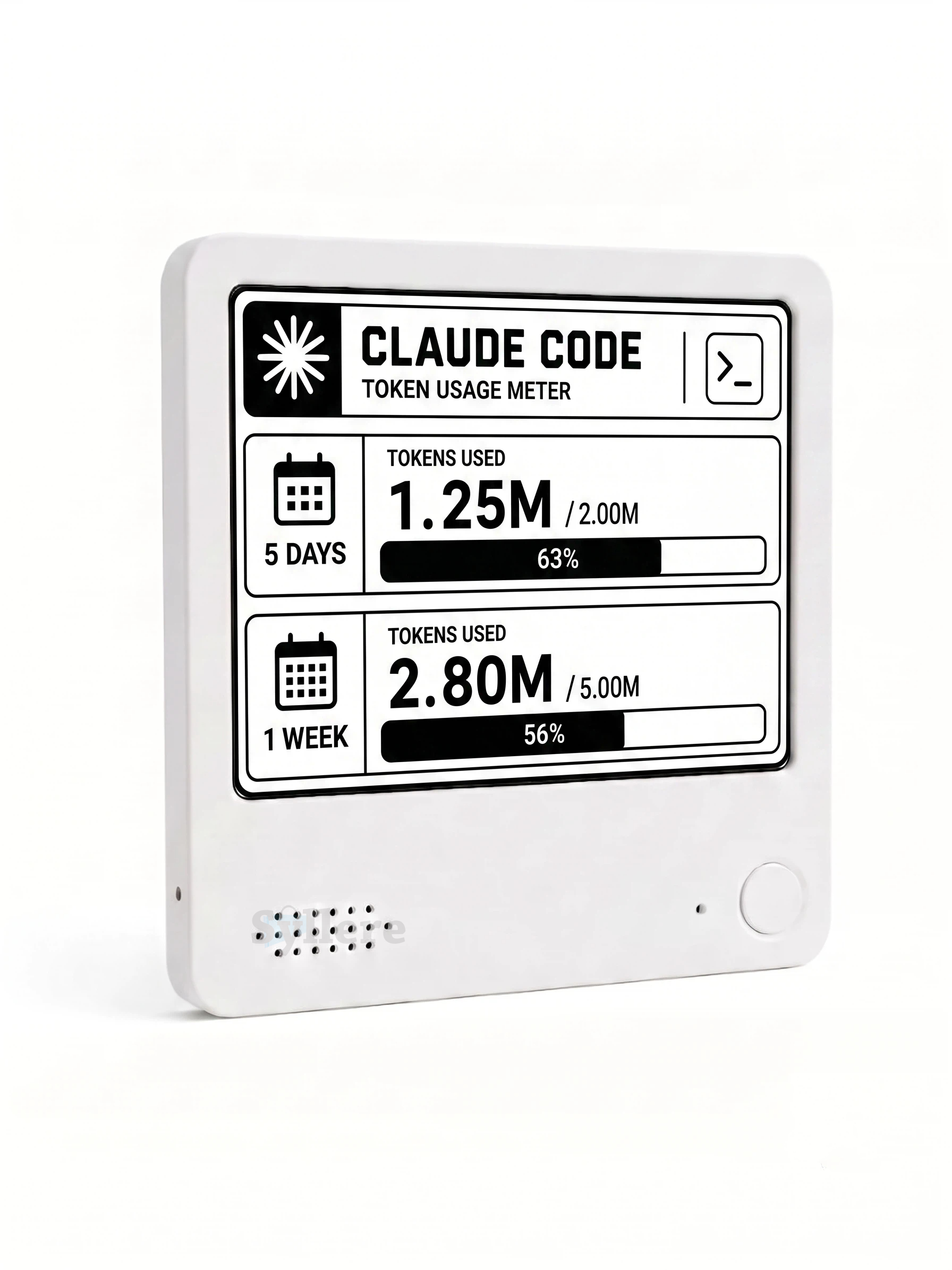 Claude Code Token Monitor, Claude usage tracker, Multi-Platform Connectivity, Wifi desk meter for ai coding, Developer gift ideas detail image 3
