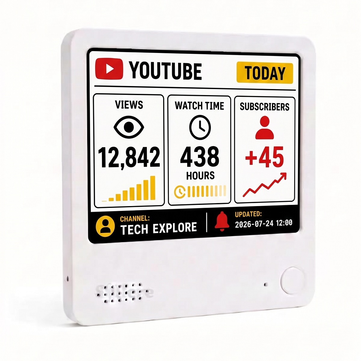 YouTube Subscriber Tracker -Realtime Stats, Multi-Platform Connectivity, Social Media Analytics Tracker, Gift for gamer detail image 8