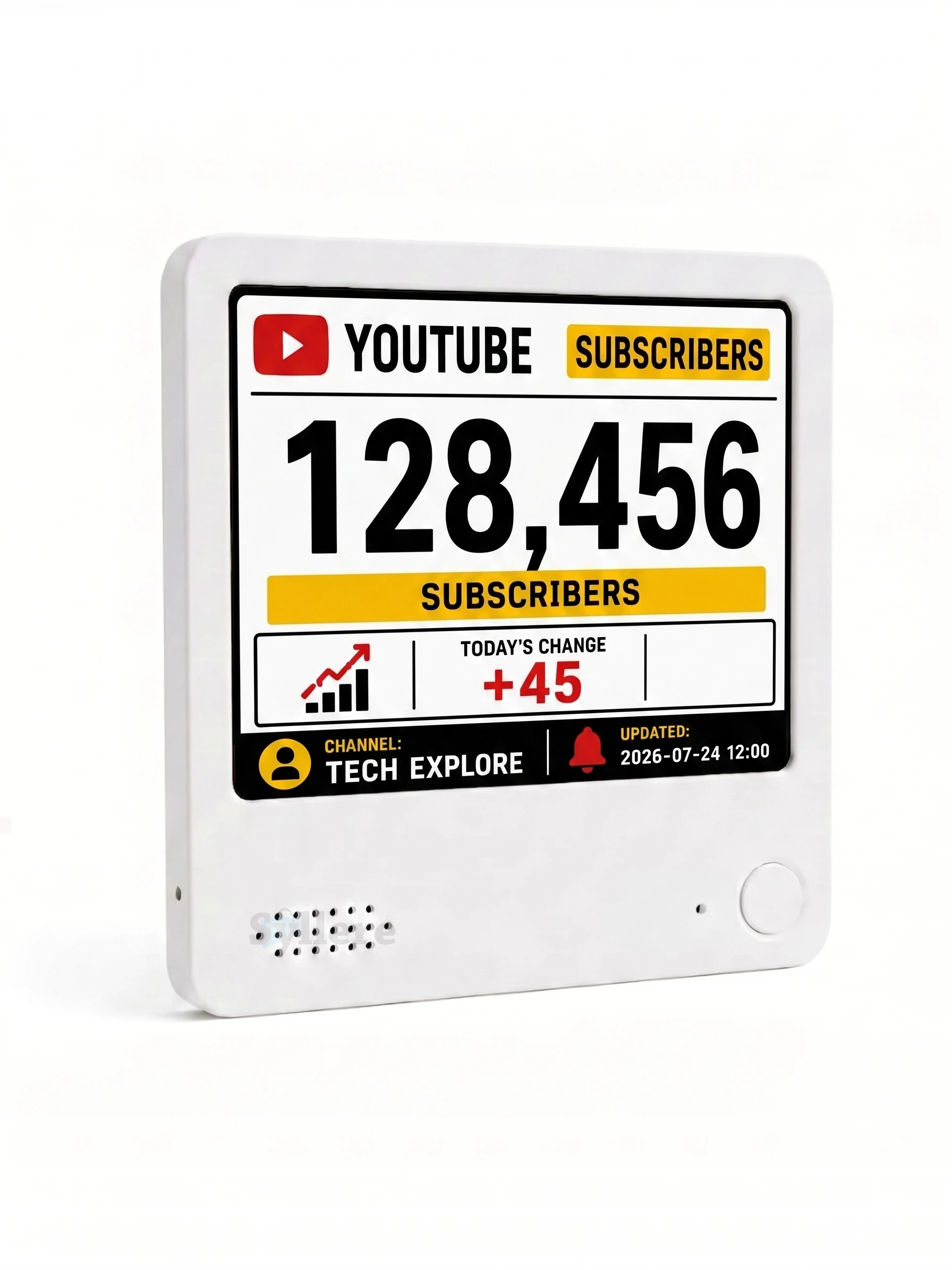 YouTube Subscriber Counter, Real-Time Social Media Tracker, Multi-Platform Connectivity, Portable E-Ink Display, Gift for Him/Her detail image 3