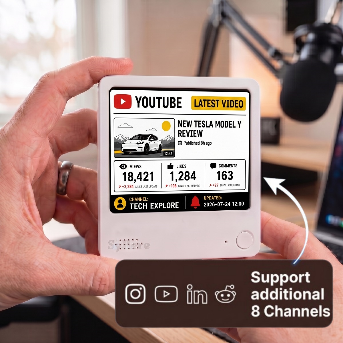 Everview -YouTube Latest Video Tracker -Realtime Stats, social media tracker, Video stats display, Multi-Platform Connectivity