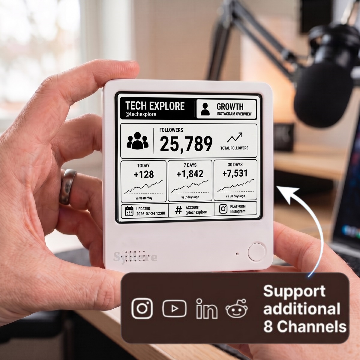 Customizable Instagram Growth Tracker, Instagram Growth Tracker, Social Medi Growth Display, Counter Gift, Creator Desk Sign